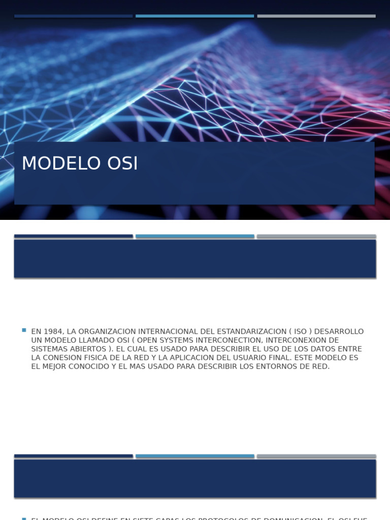 Unidad 3.1 Redes Modelo Osi | PDF | Conjunto de protocolos de internet ...