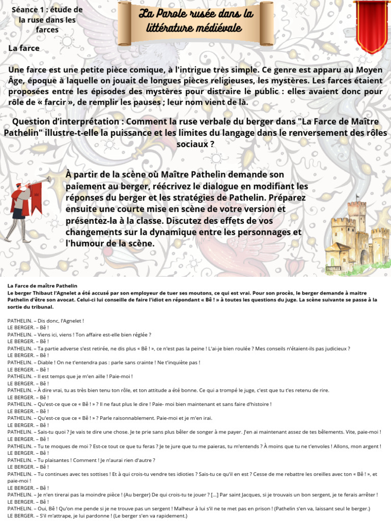 Ruse et farce au Moyen Âge | PDF