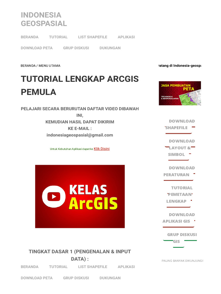Tutorial Lengkap Arcgis Pemula Indonesia Geospasial Pdf