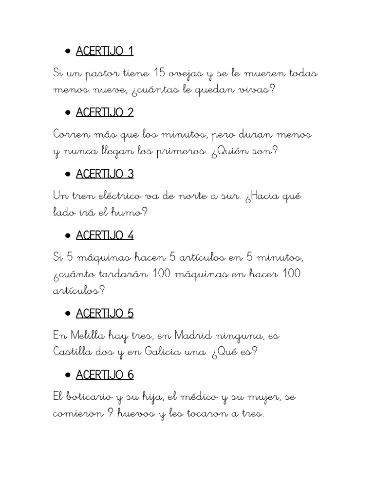 ACERTIJOS | PDF