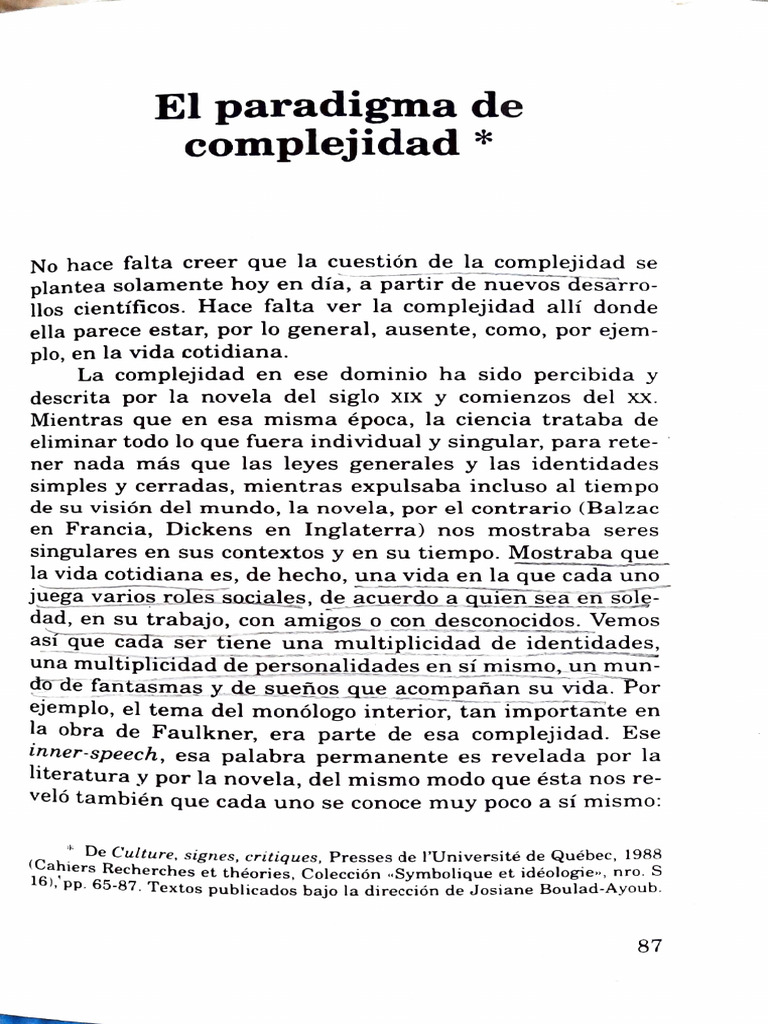 El Paradigma de La Complejidad - Edgar Morin | PDF | Universo | Realidad
