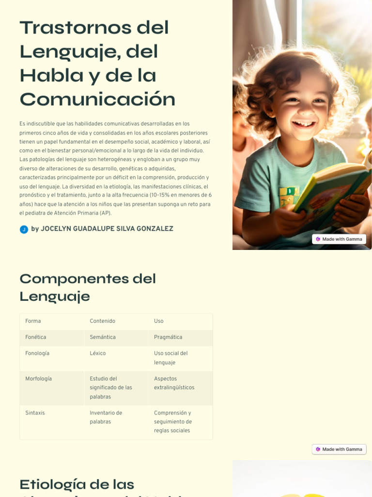 Trastornos Del Lenguaje Del Habla y de La Comunicacion 2 | PDF ...