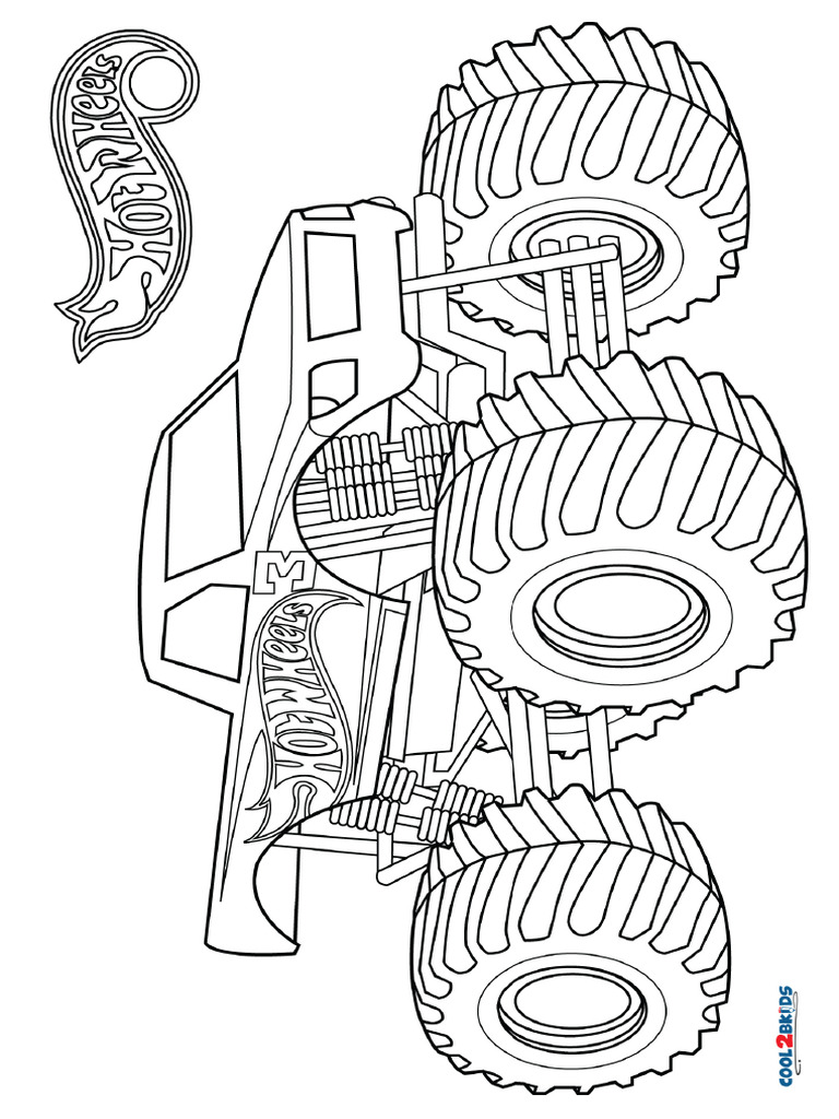 Hot Wheels Monster Truck Coloring Pages | PDF