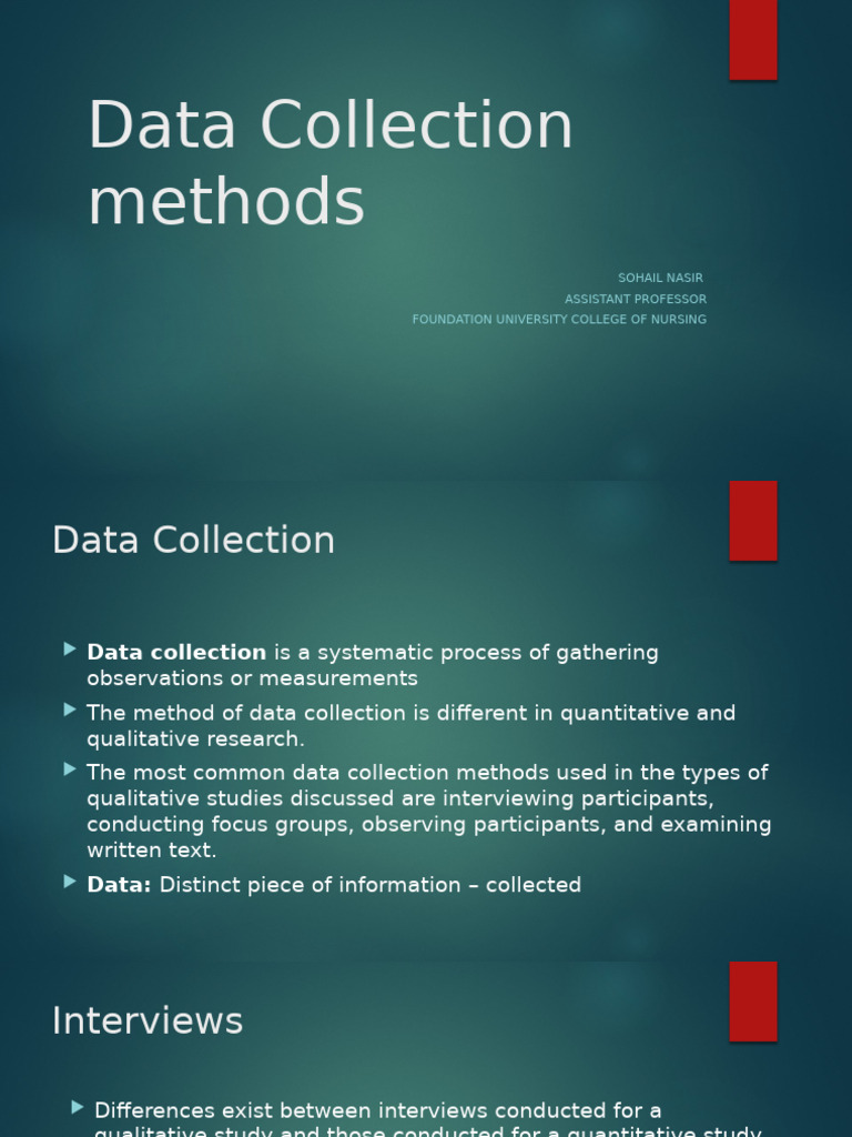 Data Collection Methods | PDF