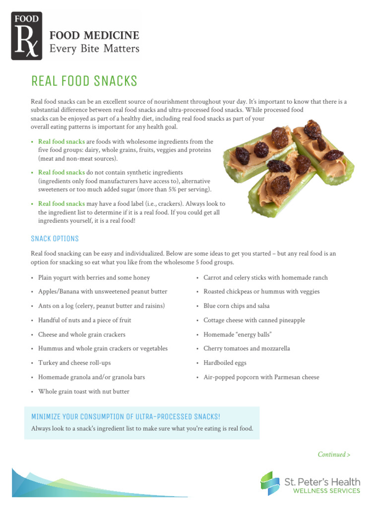 Food Rx Snacks Pdf