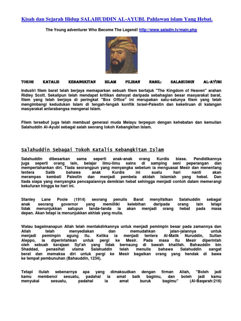 Kisah Dan Sejarah Hidup Salahuddin Al Ayubi Pdf