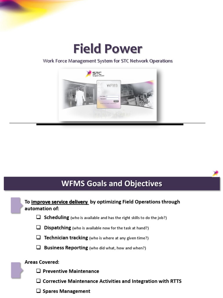 WFMS for STC Network Operations | PDF | Online And Offline | Scheduling ...