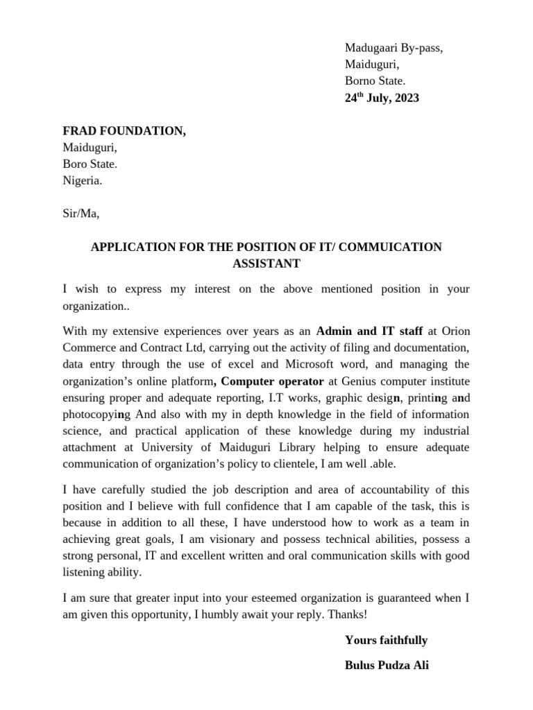 It Communication Assistant | PDF