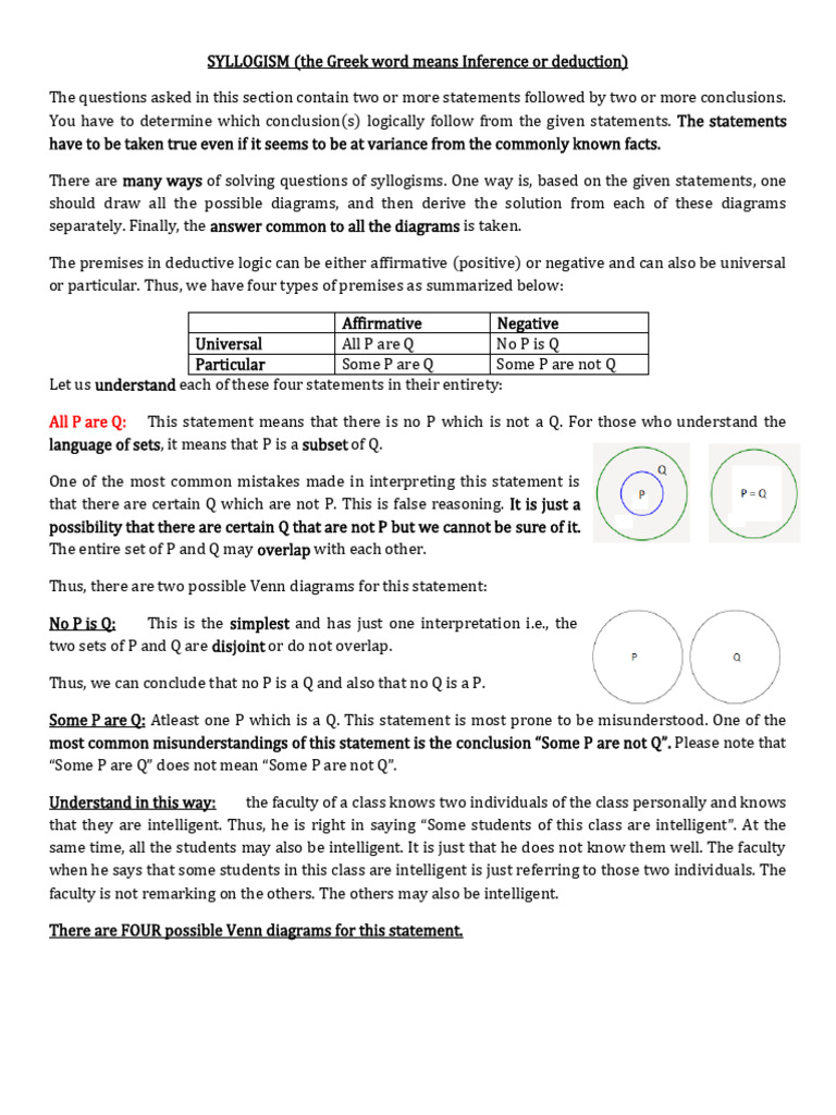 SYLLOGISM | PDF