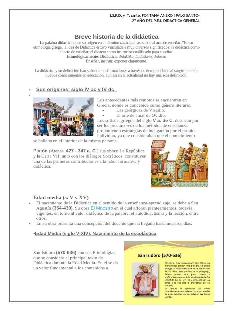 Historia de La Didactica | PDF