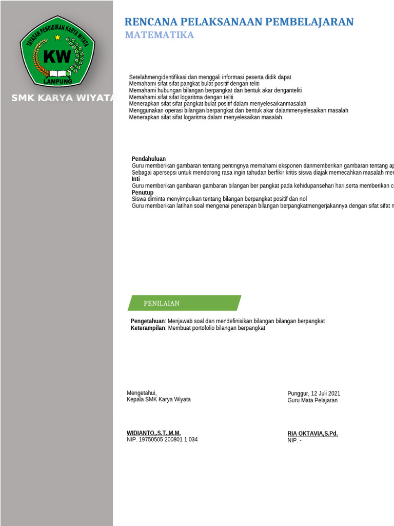 RPP Format | PDF