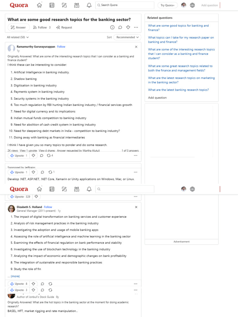 Banking Research Topics Guide | PDF | Banks | Loans