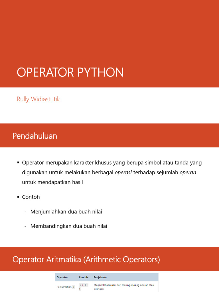 Operator Python | PDF