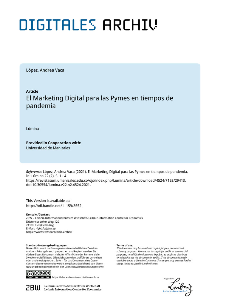 El Marketing Digital para Las Pymes en Tiempos de Pandemia: López ...