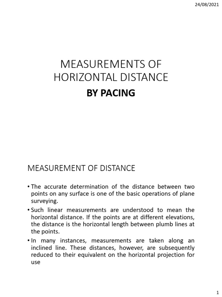Lesson no 3 measurement of horizontal distance by pacing pdf