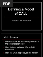 Defining A Model of Call: Chapter 7, Ken Beatty (2003)