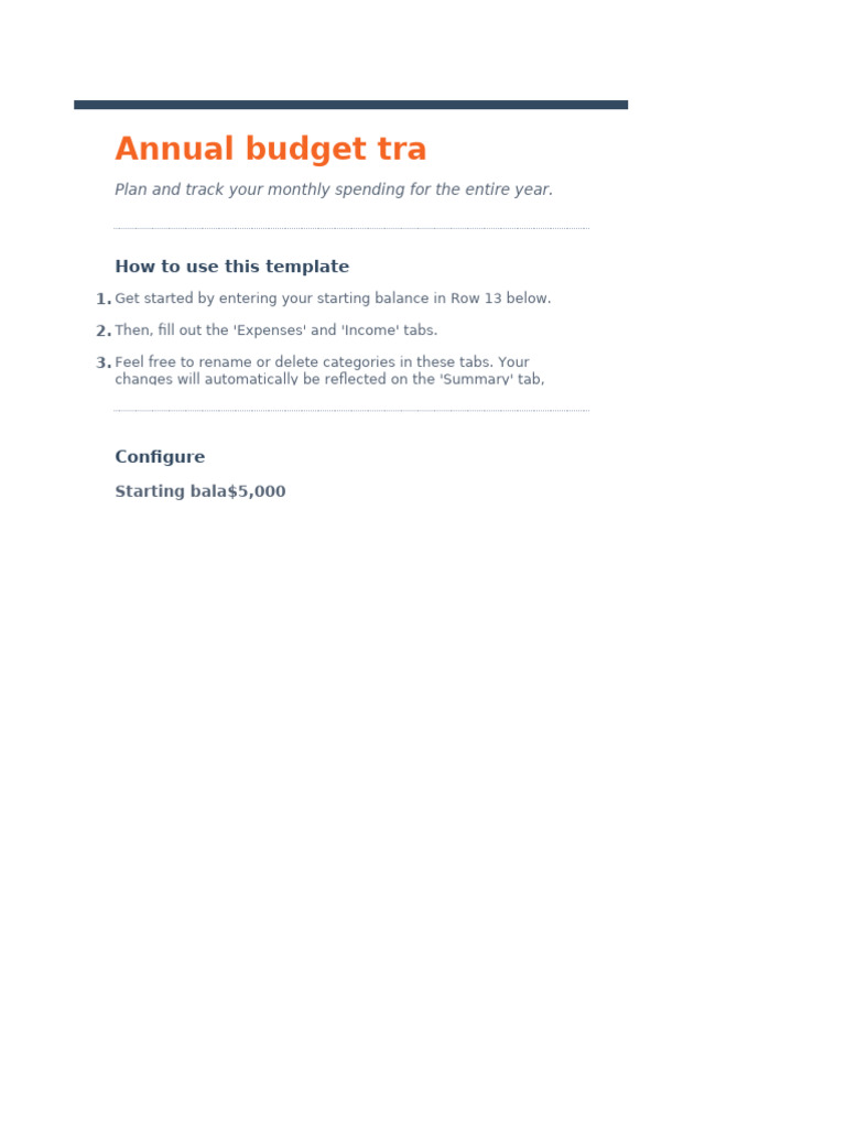 Annual budget sample pdf