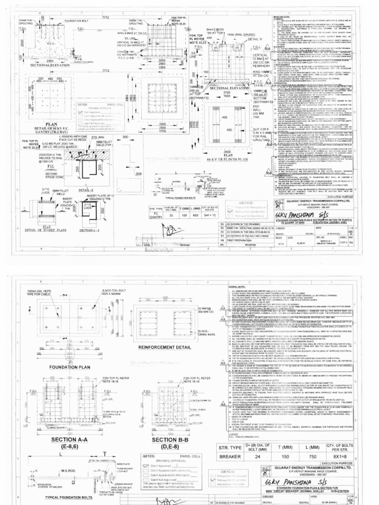 GETCO Foundation Plan and Details | PDF