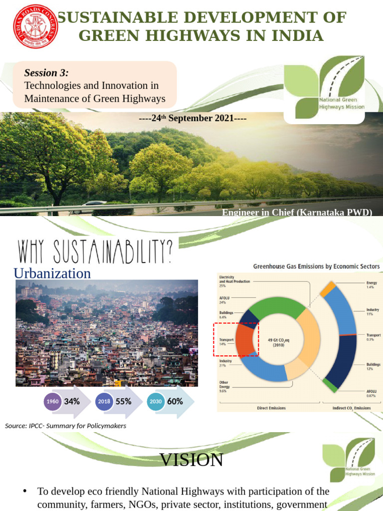 Sustainable Development of Green Highways in India | PDF