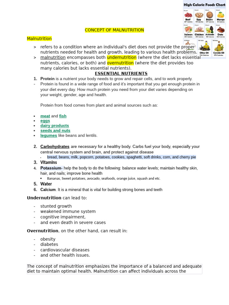 Understanding Malnutrition: Types & Effects | PDF | Malnutrition ...