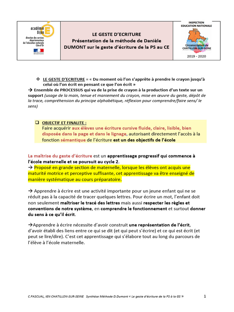 Le Geste D Ecriture | PDF
