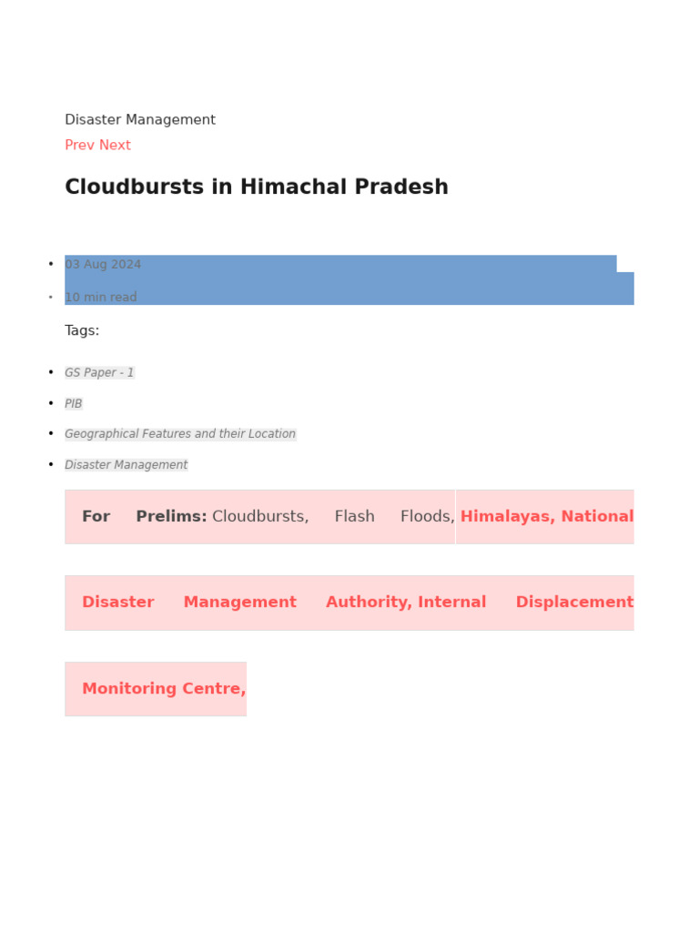 Cloud Brust | PDF