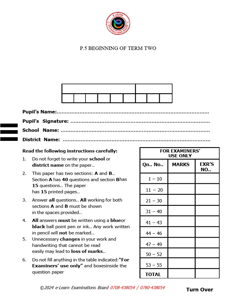P.5 SST Paper | PDF