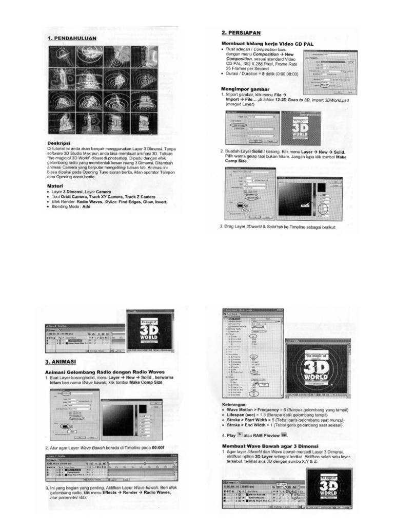 3d camera after effect pdf