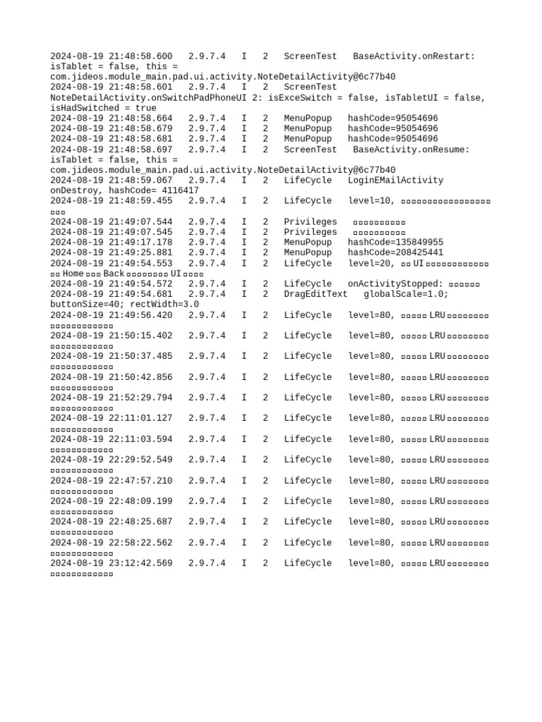 2024-08-19 78500696 Log | PDF | Business