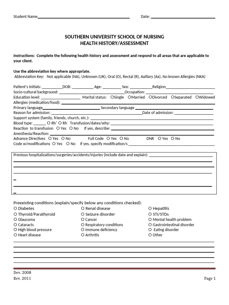Health Assessment Pdf