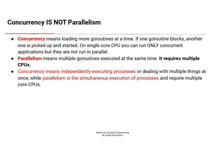 Slides+-+Concurrency Vs Parallelism | PDF
