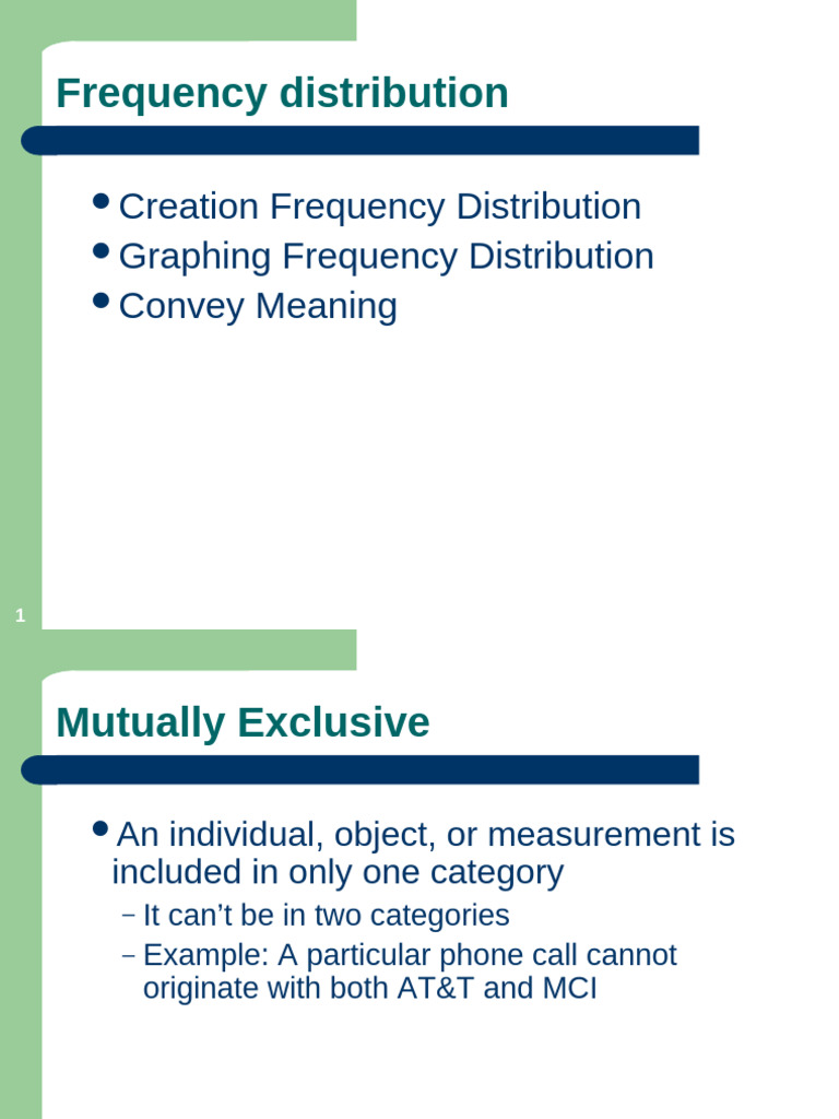 Unit I PPT II Frequency Distribution | PDF