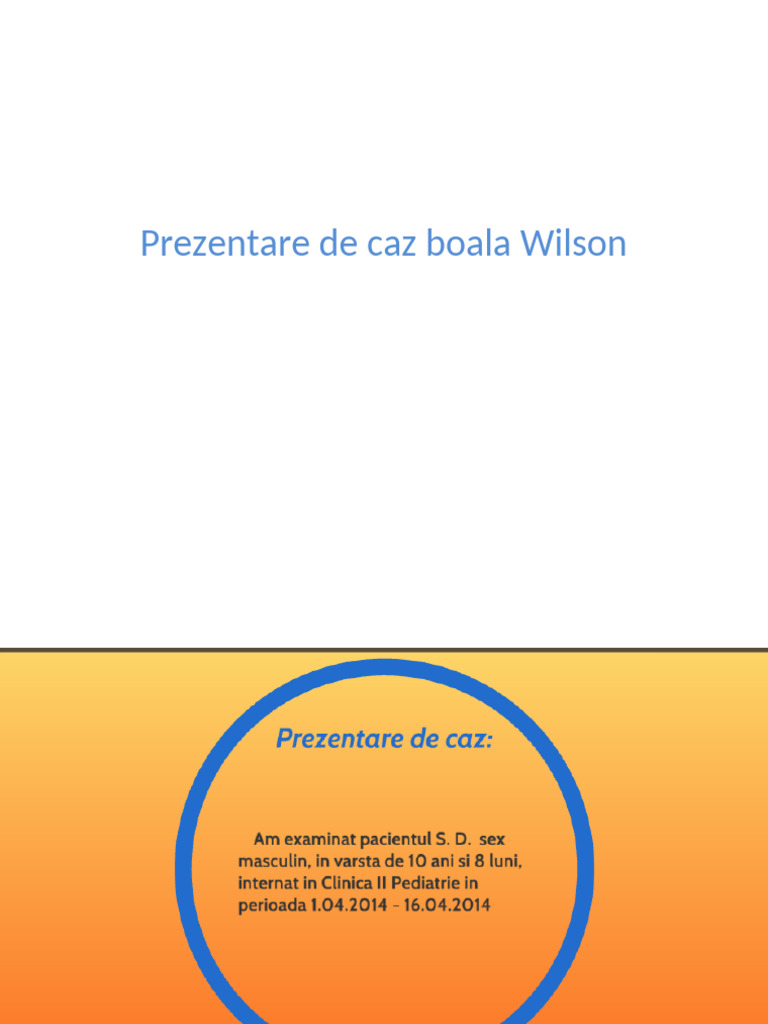 Prezentare de caz boala Wilson PDF