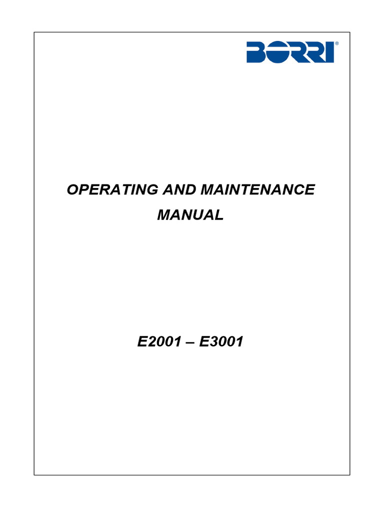 E2001 3001 Operating Manual | PDF