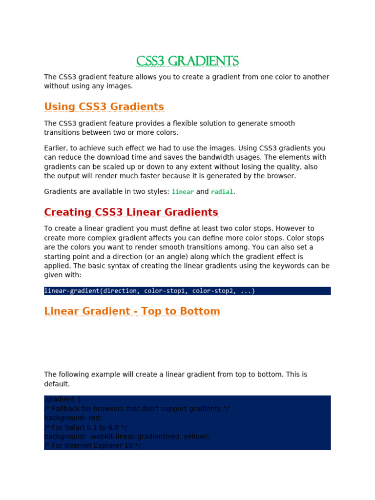 7 CSSGradients and Text Overflow | PDF