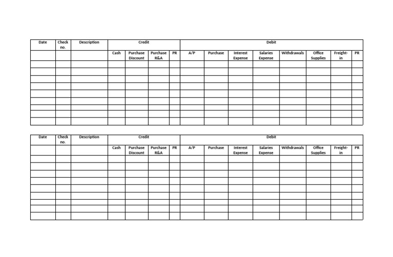 Cash disbursement journal format pdf