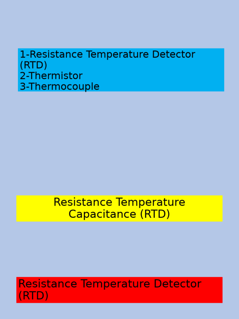 Lecture 3 RTD Thermocouple Thermistor | PDF