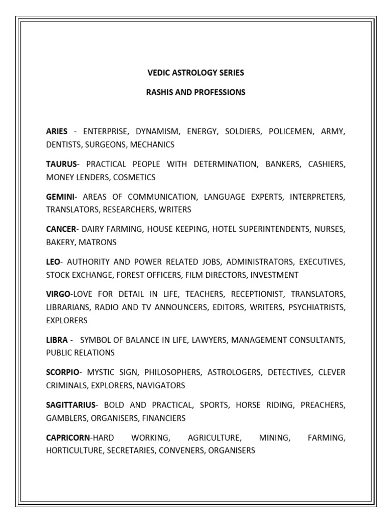 Rashis and Professions | PDF