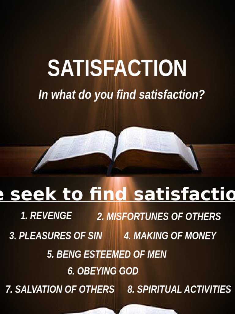 Finding True Satisfaction in Life | PDF | Theology
