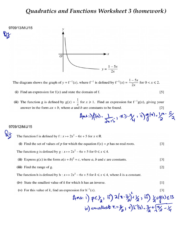 Quad and Functions WS3 | PDF