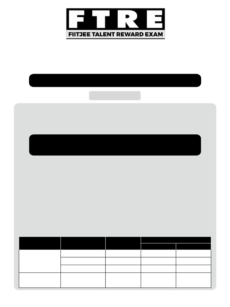 Ftre-2024-Sample Paper-Class-Vi | PDF