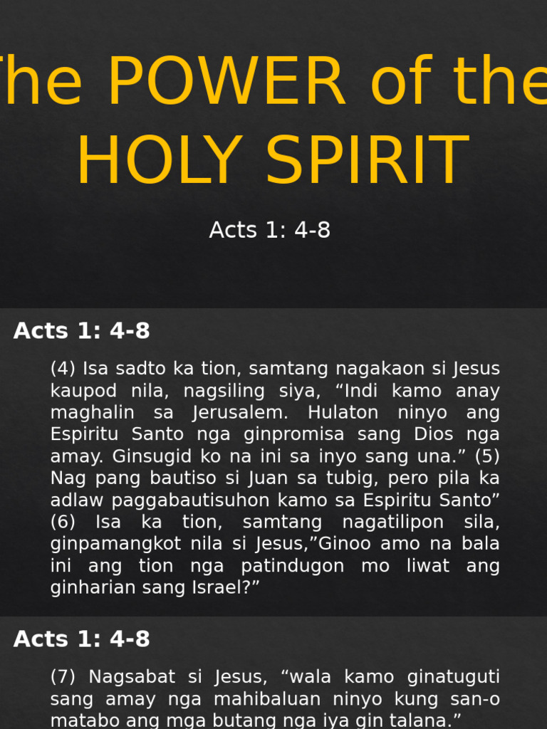 THE HOLY SPIRIT GOD S ACTIVE FORCE intelligence overview