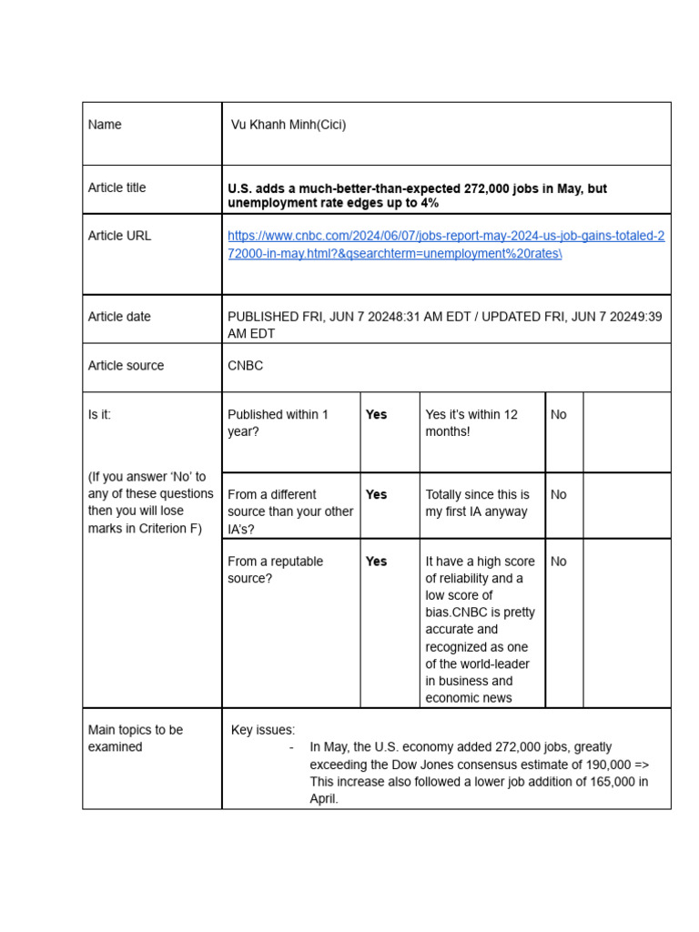 Macro Proposal Sheet | PDF