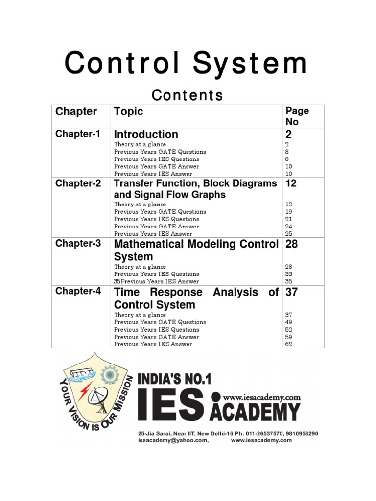 Control System Theory and Practice Guide | PDF