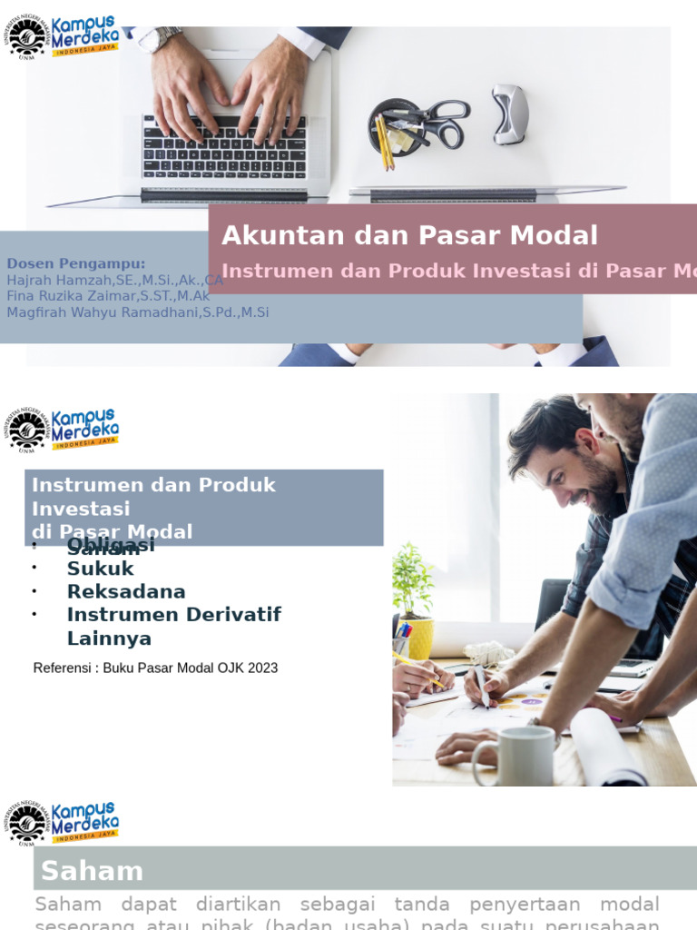 Materi 5 Akuntan Dan Pasar Modal Instrumen Dan Produk Investasi Di