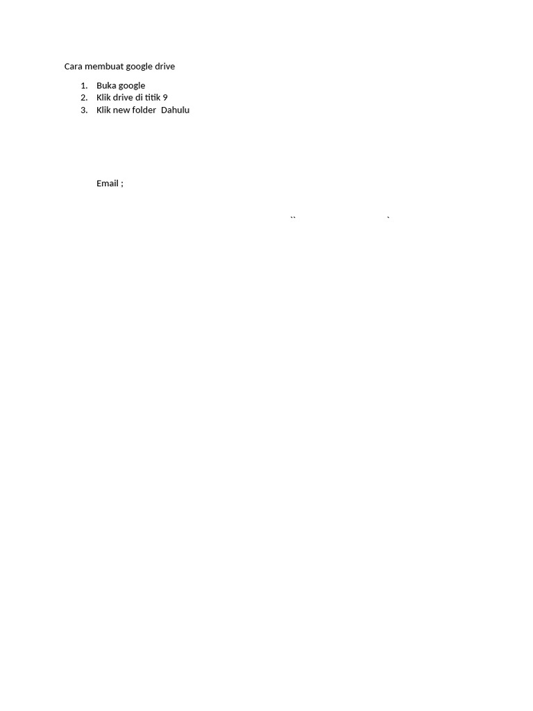Cara Membuat Google Drive Baru