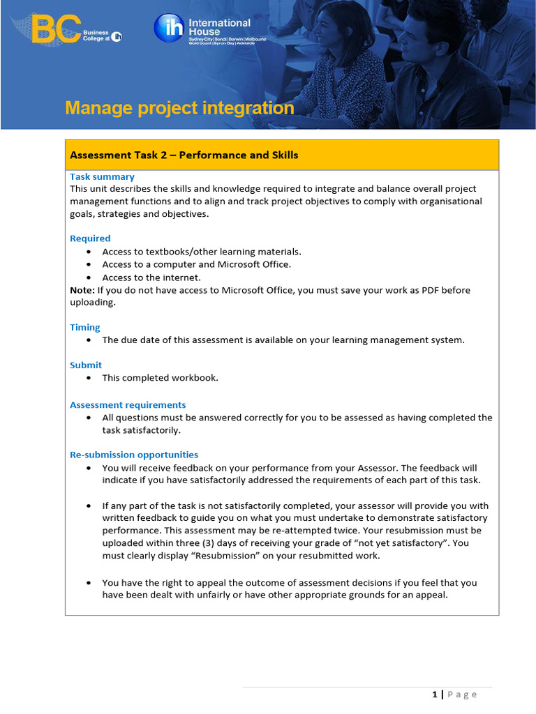 BSBPMG540 Assessment Task 2 - v3.3 | PDF | Project Management | Career ...