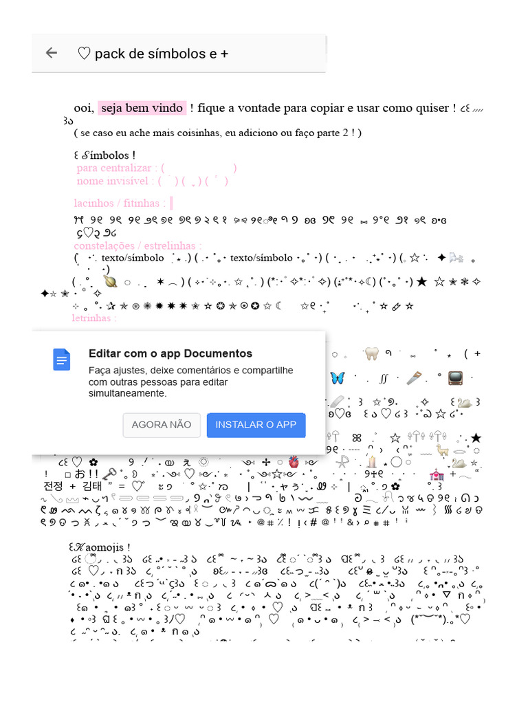 Pack de Símbolos e + | PDF