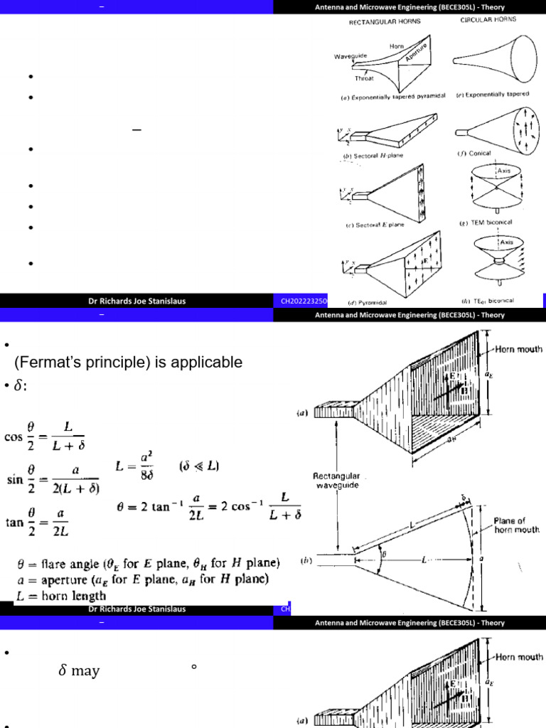AME - 3.4 Aperture Antennas - Horn Antenna, Parabolic Reflector Antenna ...