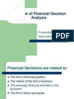 Overview of Financial Decision Analysis